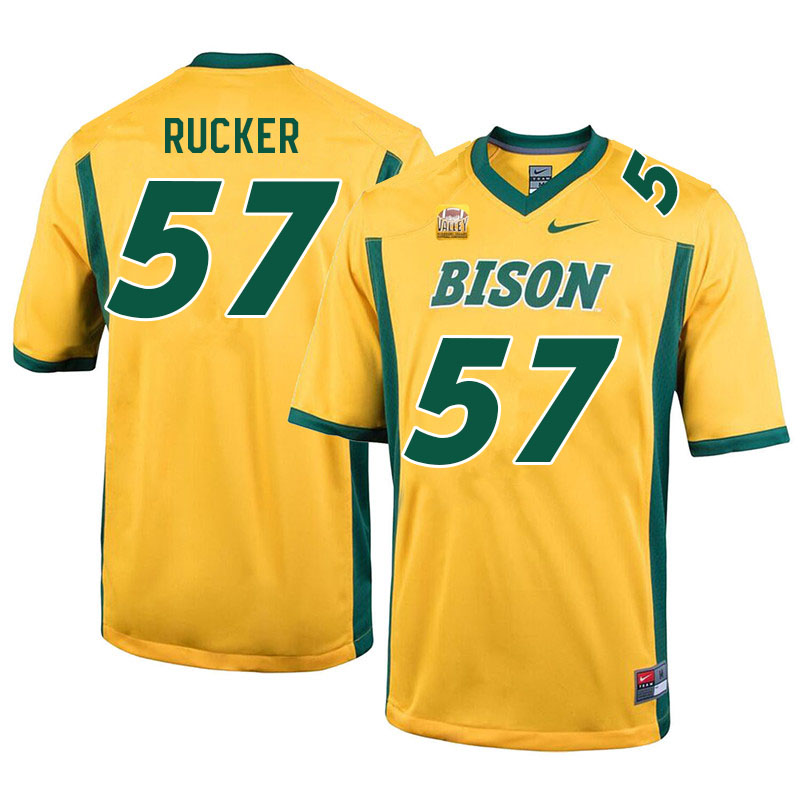 Men #57 Braden Rucker North Dakota State Bison College Football Jerseys Sale-Yellow